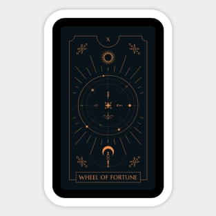 Wheel of Fortune Tarot Card Sticker